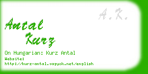 antal kurz business card